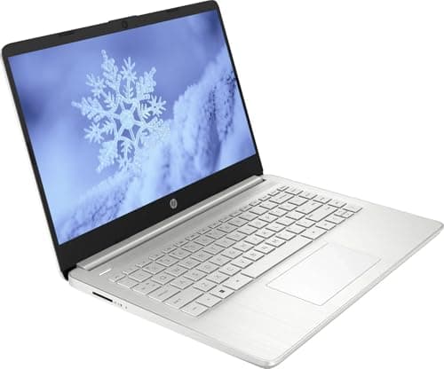 HP 14" LED Business Laptop Computer, 16GB RAM 320GB Storage (64GB eMMC+256GB SD Card), Intel Quad-Core N4120, Windows 11 S Laptop with 1-Year Microsoft Office 365, PLUSERA Earphones, Silver