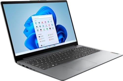 Lenovo IdeaPad 1 15.6" HD Laptop, Athlon Silver 7120U, 4GB RAM, 128GB SSD, Webcam, Type-C, SD Card Reader, USB-A&C, Wi-Fi 6, Windows 11 + GM Accessory (Athlon 7120U| 4GB/256GB)