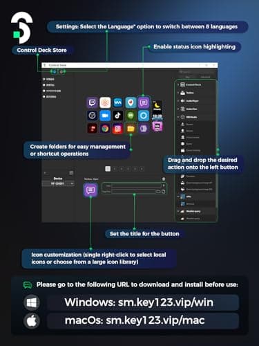 Stream Controller - SOOMFON Stream Control Deck with 15 LCD Macro Keys Customizable to Trigger Actions in OBS Twitch YouTube Compatible with PC & Mac for Content Creators Streaming Gaming