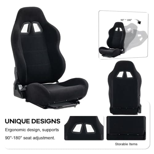 Anman Aluminum Profile Racing Simulator Cockpit with Triple Monitor Mount Black Seat,for Logitech/Thrustmaster/Fanatec Direct Drive Steering Wheel, GPRO T818,Multi Adjustable Universal cockpit