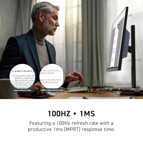 MSI PRO MP245PG, 24-inch IPS 1920 x 1080 (FHD) Computer Monitor, 100Hz, Adaptive-Synch, EPEAT Silver, HDMI, DisplayPort, VESA Mountable, Tilt, Height Adjustable, Speaker, 1ms, Black