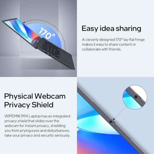Laptop Computer, 8GB RAM, 128GB SSD, Quad-Core N5095 Processor Laptop, 14" HD Display Laptops, Support WiFi 5, Bluetooth 5.0, USB 3.0, Webcam, Pre-Installed Office Pro Plus 2024