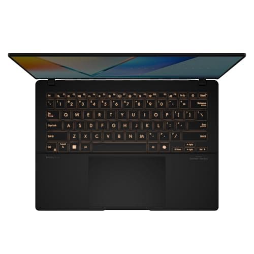 ASUS Vivobook S 14 OLED Slim Laptop, AMD Ryzen AI 9 365(10 Cores), 24GB, 512GB SSD, Customizable RGB Keyboard, Neutral Black, M5406WA-DS76