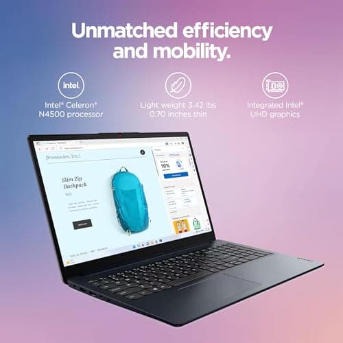 Lenovo IdeaPad Laptop Computer 2025, 15.6" Display, 8GB RAM, 884GB Storage (256GB SSD + 128GB eMMC + 500GB Ext), Intel Dual Core Processor, Long Battery, MarxsolAccessory, 1 Year Office 365, Win 11
