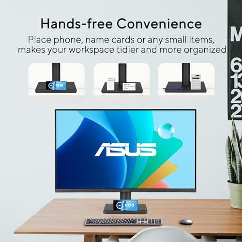 ASUS 24” 1080P Eye Care Monitor (VA249QG) - IPS, Full HD, 99% sRGB, Frameless, 120Hz, Adaptive-Sync, 1ms, Speakers, HDMI, DisplayPort, VGA, Low Blue Light, Flicker Free, Wall Mountable, 3 yr Warranty
