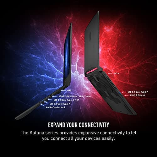 MSI Katana 17 Gaming Laptop: 13th Gen Intel Core i7, GeForce RTX 4060, 17.3" 144Hz FHD Display, 32GB DDR5, 1TB NVMe SSD, USB-Type C, Cooler Boost 5, Win11 Home: Black B13VFK-835US