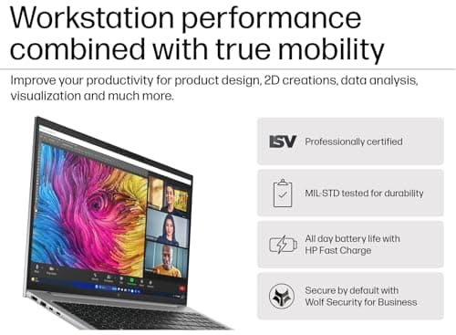 HP ZBook Firefly 16 G11 Mobile Workstation Laptop (16" FHD+, Intel Core Ultra 7 155U, 64GB DDR5, 2TB SSD), AI PC for Engineer, Designer, Backlit, Fingerprint, 5MP IR Webcam, Poly Studio, Win 11 Pro
