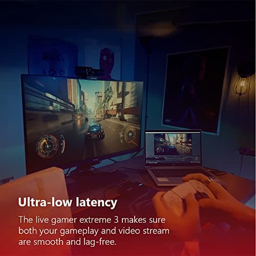 AVerMedia 4K Capture Card for Streaming,1440p120 Video Capture Device for PS5/Pro, Xbox Series X/S, Nintendo Switch, PC, compatible with Twitch, OBS, Windows, Mac - GC551G2 Live Gamer Extreme 3