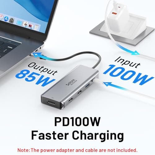 USB C Docking Station Dual Monitor, 9 in 1 Triple Display Docking Station to Dual HDMI Adapter Displayport SD TF Card Reader 2USB 2.0, 1 USB 3.0, 100W PD for USB C Thunderbolt 3/4 Laptops