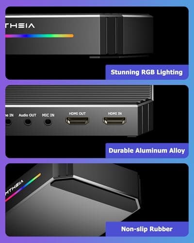 4K Capture Card for Streaming on PC,PS5/Pro,Xbox Series X/S,Switch, Stream/Record/Passthrough in 4K30 or 1080p120 HDR, HDMI 2.0, USB C 3.0 Video Game Capture Card