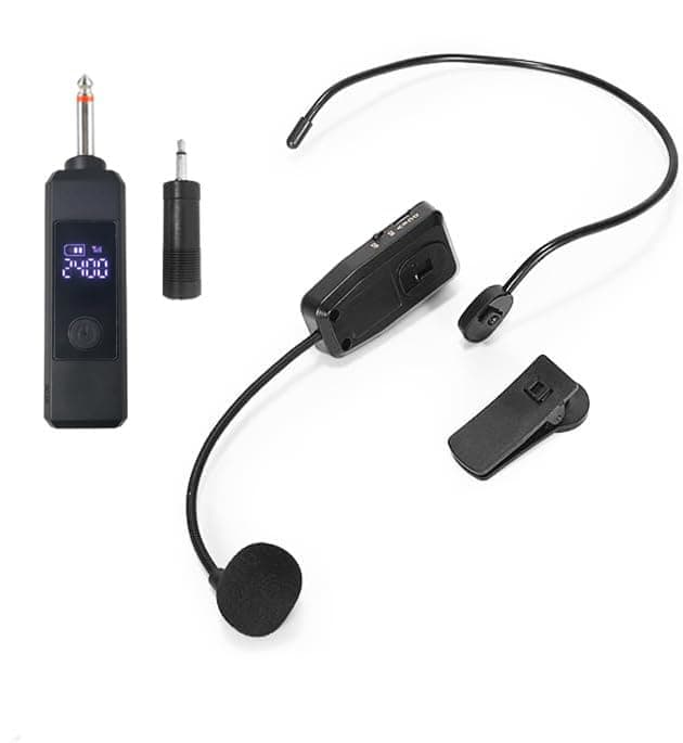 Wireless Saxophone Microphone System, Clip on Instrument Microphone Suitable for Saxophones and Speakers, Multi-Purpose Microphone, Wireless Receiver and Transmitter, 180 Foot Range