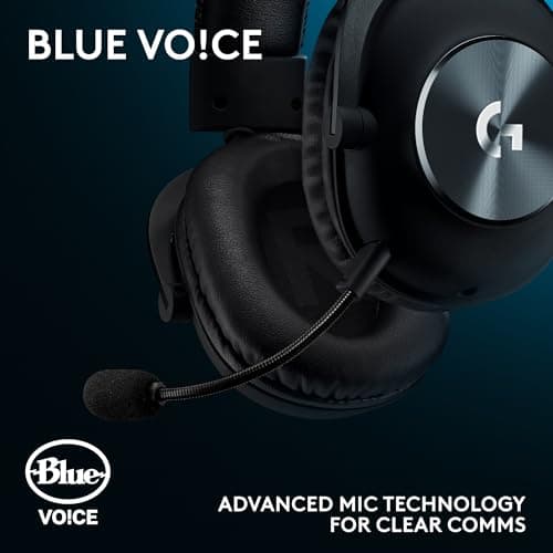 Logitech G Pro X SE Wired Gaming Headset: Blue VO!CE Detachable Boom Mic, DTS 7.1, 50 mm Drivers, USB/3.5mm Aux, USB DAC Included, for PC, Xbox, PS5, PS4 - Black