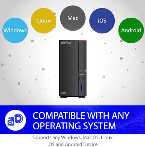 BUFFALO LinkStation 710 2TB 1-Bay NAS Network Attached Storage with HDD Hard Drives Included NAS Storage That Works as Home Cloud or Network Storage Device for Home
