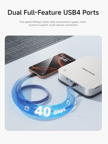 MINISFORUM Mini PC AI X1 Pro AMD Ryzen AI 9 HX370(12 Cores/24 Threads, up to 5.1GHz)&AMD Radeon 890M Mini Gaming Computer,32GB DDR5 1TB PCIe 4.0 SSD, 8K Quad Display,Dual 2.5 LAN/WiFi 7/BT5.4/Oculink