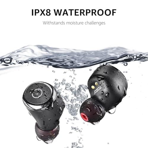 TOZO T10 Wireless Earbuds Bluetooth 5.3 Headphones, App Customize EQ, Ergonomic Design, 55H Playtime, Wireless Charging Case, IPX8 Waterproof Sound in-Ear Headset, 2025 New Version