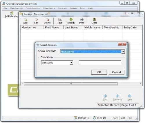 Church Management Software Professional System; Church Facilities, Office, Bookkeeping and Finances Administration Software; PCs Only CD-ROM; Single License (50,000 Members)