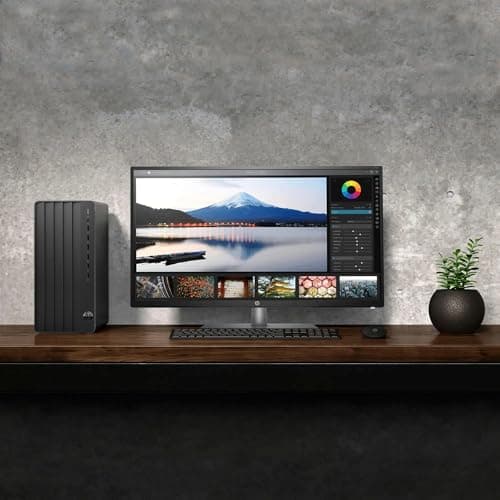 HP Tower Business Desktop Computer, 13th Gen Intel 4-Core Processor (Beat i5-12400), 32GB DDR4 RAM, 1TB PCIe SSD, WiFi Adapter, RJ-45, HDMI, VGA, KB & Mouse, Windows 11 Pro
