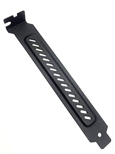 upHere Maximum Steel Profile Expansion Vented PCI Slot Cover Plate - Black- 10 Packs
