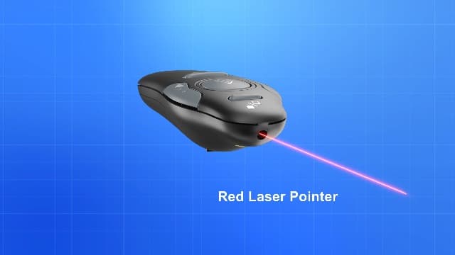 Wireless Presentation Clicker for PowerPoint Presentations, USB Dongle Presenter Remote with Laser Pointer Slide Clickers for Mac/Windows/Linux, Computer/Laptop, Google Slide/PPT/Keynote