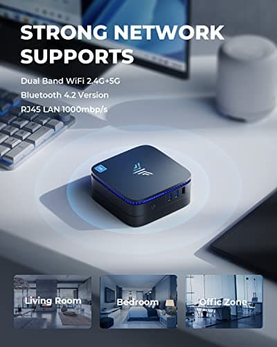 KAMRUI AK1PLUS Mini PC Computer, 12th Alder Lake- N95 up to 3.4 GH, 16GB RAM 512GB M.2 SSD, Mini Desktop Computer, Support 2.5" SSD (up to 2TB), WiFi, BT, 4K, HTPC for Business, Home, Office