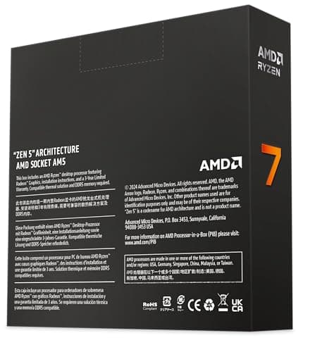 AMD Ryzen™ 7 9700X 8-Core, 16-Thread Unlocked Desktop Processor