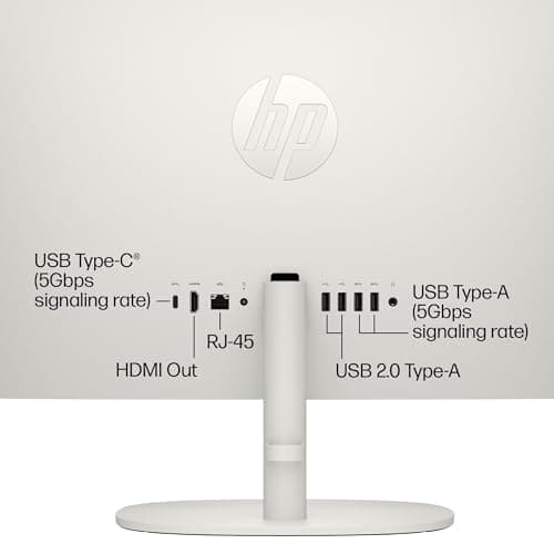 HP All-in-One Desktop Computer 2025 Premium, 21.5" FHD Display, Dual-Core Intel Processor, 32GB RAM, 1TB Storage (500GB SSD + 500GB Ext), Webcam, Win 11 Pro, Lifetime Office 2024 +HubxcelAccessory