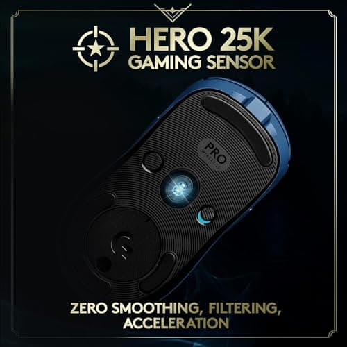 Logitech G Pro Wireless Gaming Mouse - League of Legends Edition - Hero 25K Sensor, Lightspeed, Programmable Buttons, Lightsync RGB, Designed for League of Legends Players