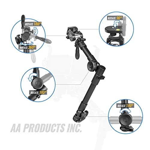 AA-Products T-100AT Aluminum Vehicle Notebook/Laptop/Netbook Computer Mount Holder for Trucks-Vans-Cars-SUVs