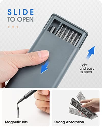 Precision Screwdriver Set, Small Screwdriver with Torx Phillips Head & Flathead, Repair Tool Kit with Magnetic Bits for Electronics, PC, Watch, Jewelry, DIY Projects and Home Repairing