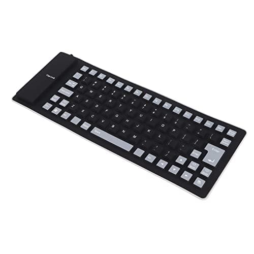 Silicone Keyboard, Silicone Keyboard Flexible Keyboard 85 Keys Silicone Keyboard Silicone Foldable for PC (Blue)