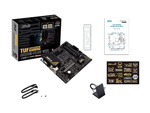 ASUS TUF Gaming A520M-PLUS (WiFi) AMD AM4 (3rd Gen Ryzen™) microATX Motherboard (M.2 Support, 802.11ac Wi-Fi, DisplayPort, HDMI, D-Sub, USB 3.2 Gen 1 Type-A and Aura Addressable Gen 2 headers)