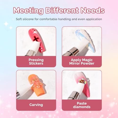 MelodySusie 5 Pcs Nail Art Sculpture Pen Acrylic Dual Tipped Brushes for Resin Nail Art Tools for Design Foil Carving Drawing Effect Shaping
