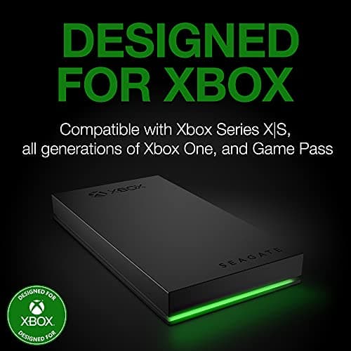 Seagate Game Drive SSD for Xbox 1TB External Solid State Drive - 3.5 Inch, USB 3.2 Gen 1, with built-in Green LED and Rescue Services (STLD1000400)