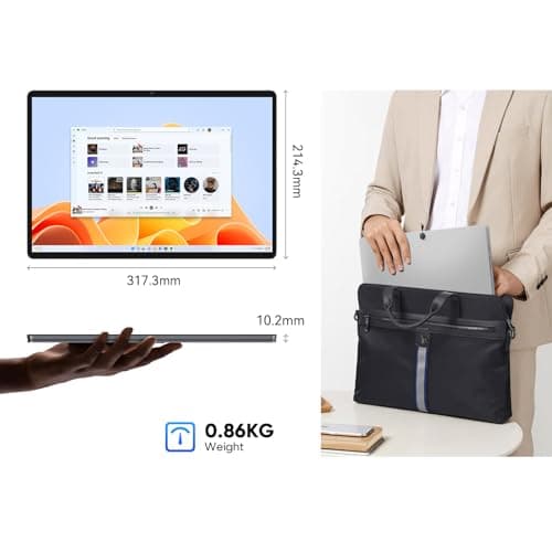 EYY 2 in 1 Laptop/Tablet Computer, Intel N100 (UP to 3.40GHz), 16GB LPDDR5 512GB SSD Windows 11 Laptop, 14" 1920*1200 Resolution 16:10 Touchscreen, Wifi 6, BT5.2, HDMI, Backlit Keyboard, Dual Camera