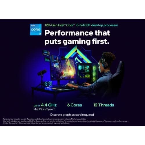 INTEL CPU Core i5-12400F / 6/12 / 2.5GHz / 6xxChipset / BX8071512400F