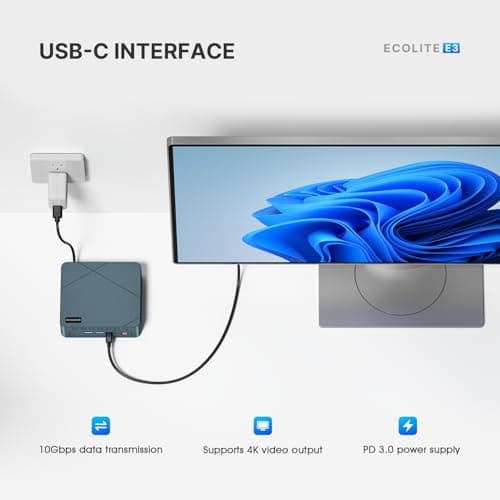 Mini PC E3, Intel Twin Lake N150 Mini Computers 16GB DDR4 RAM, 512GB NVMe SSD, 4K Triple Display, Dual HDMI, USB-C, 2.5G RJ45 Ethernet, Wi-Fi 5/BT5.0