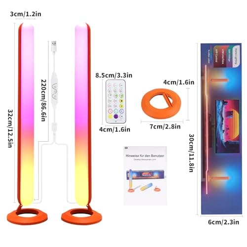RGB LED Light Bar for Gaming Setup: Smart Music Sync TV Backlight with 16 Million Colors & 200+ Modes - USB Powered Ambient Lighting