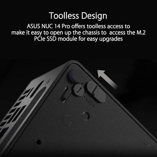 ASUS NUC 14 Pro Tall Full System Mini PC with Intel 14th Gen Core Ultra 7 155H, 32GB DDR5 RAM, 1TB PCIe G4x4 NVMe SSD, Thunderbolt 4,Win 11 Pro, Toolless Chassis Access, VESA Mount Included