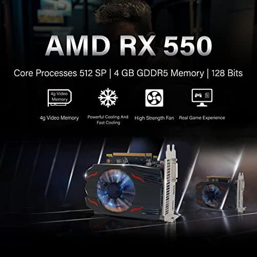 Dell RGB Gaming Desktop PC, Intel Quad I5 up to 3.6GHz, 16GB RAM, Radeon RX 550 4G GDDR5, 512G SSD, DVD, WiFi & Bluetooth, RGB Keyboard & Mouse, Win 10 Pro (Renewed)