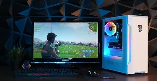 ViprTech Rebel 4.0 Gaming PC - AMD Ryzen 7 (4.1Ghz Turbo), RTX 4060 8GB, 32GB DDR4 3200, 1TB NVMe SSD, VR-Ready, Streaming, WiFi BT, RGB, Win 11 Pro, Prebuilt Desktop Computer White