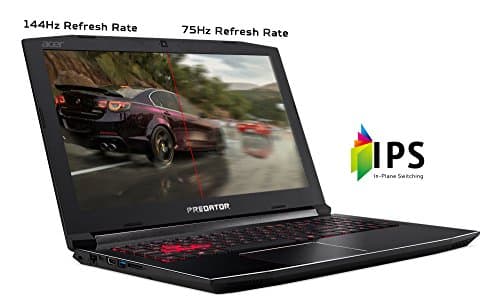 Acer Predator Helios 300 Gaming Laptop PC, 15.6" FHD IPS w/ 144Hz Refresh, Intel i7-8750H, GTX 1060 6GB, 16GB DDR4, 256GB NVMe SSD, Aeroblade Metal Fans PH315-51-78NP