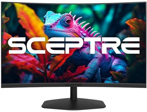 Sceptre Curved 24-inch Gaming Monitor 1500R DisplayPort HDMI X2 Eye Care 100% sRGB Build-in Speakers, 1ms 100Hz Machine Black 2024 (C248W-FW100T Series)