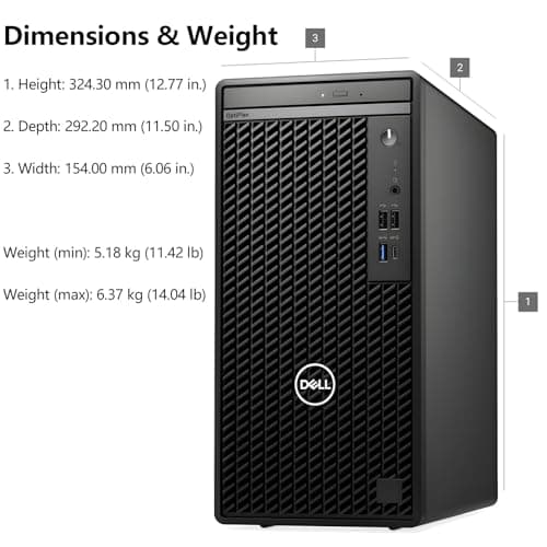 Dell OptiPlex 7020 Desktop Computer, 7000 Tower Dekstop PC, Intel Hexa-Core i5-12500 (Beat i7-11700), 32GB DDR5 RAM, 1TB PCIe SSD, DVDRW, USB WiFi Adapter, RJ-45, HDMI, DisplayPort, Windows 11 Pro