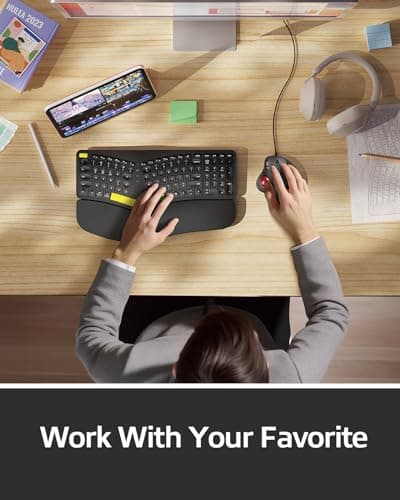 Nulea M509 Trackball Mouse Wired, Ergonomic Design, Easy Thumb Control, Precise & Smooth Tracking, 2-in-1 Interface (Type A &Type C), Compatible for PC, Laptop, Mac, Windows(Red).