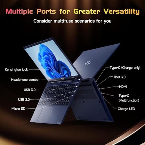 15.6-FHD-Laptop Student-Laptop, 16GB RAM 256GB SSD, Intel Pentium Quad-Core N100 Processor (Up to 3.4GHz) Backlit Keyboard Fingerprint WiFi 6 BT5.2 Business-Laptop, 2 Years Warranty Windows 11 Laptop