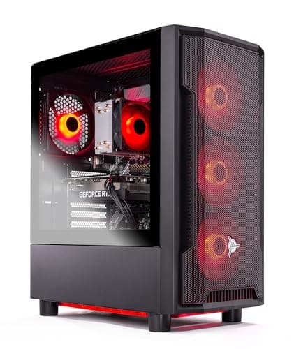 Skytech Gaming Shadow Desktop PC, Ryzen 7 7700X 4.5 GHz (5.4GHz Turbo), NVIDIA RTX 5060, 1TB Gen4 NVMe SSD, 32GB DDR5 RAM 5600 RGB, 650W Gold PSU, Wi-Fi, Win 11