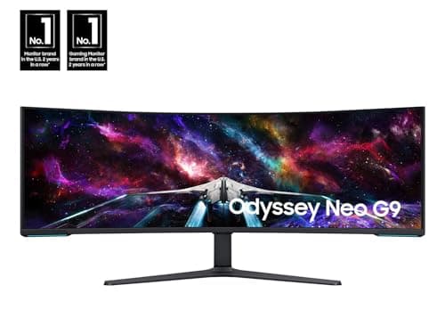 Samsung 57" Odyssey Neo G9 Series Dual 4K UHD 1000R Curved Gaming Monitor, 240Hz, 1ms with DisplayPort 2.1, Quantum Mini-LED, DisplayHDR 1000, AMD FreeSync Premium Pro, LS57CG952NNXZA