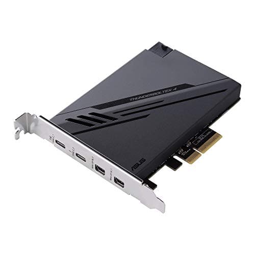 ASUS ThunderboltEX 4 with Intel® Thunderbolt™ 4 JHL 8540 Controller, 2 USB Type-C Ports, up to 40Gb/s bi-Directional Bandwidth, DisplayPort 1.4 Support, up to 100W Quick Charge, Black