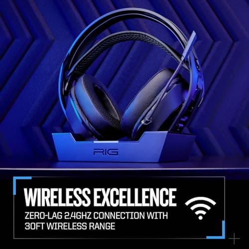 RIG 800 PRO HS Wireless Gaming Headset & Multi-Function Base Station for PlayStation PS4, PS5, PC, USB - 24 Hour Battery (NOT Compatible with Xbox)