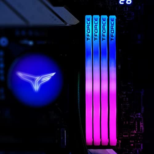 TEAMGROUP T-Force Delta RGB DDR5 Ram 32GB (2x16GB) 6400MHz PC5-51200 CL32 Desktop Memory Module Ram for 600 700 Series Chipset XMP 3.0 Ready White FF4D532G6400HC32ADC01